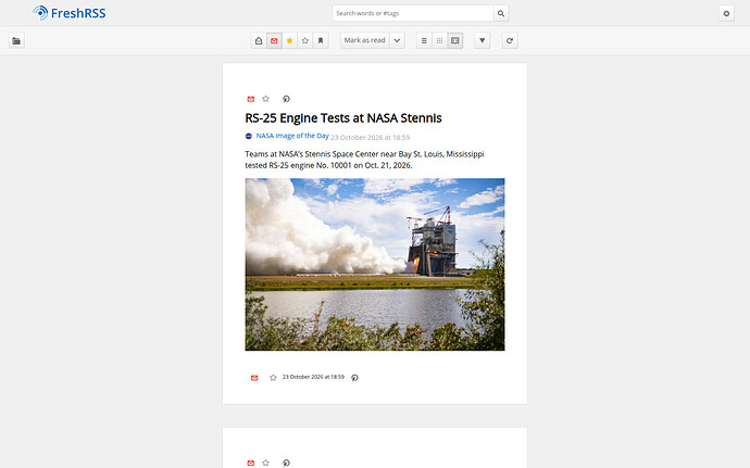 Reading an article with a NASA photograph