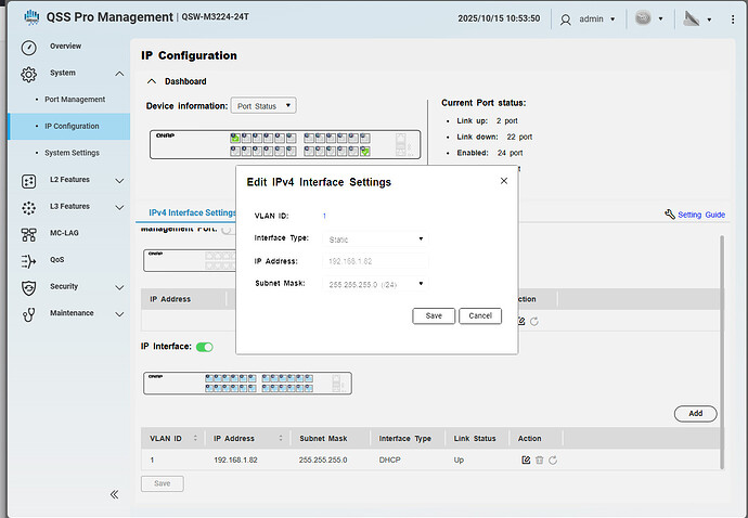 QSW-3224-24T STATIC Options