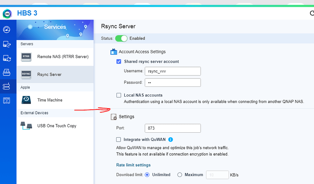 specific shared folder for the rsync-server - Feature Request - QNAP ...